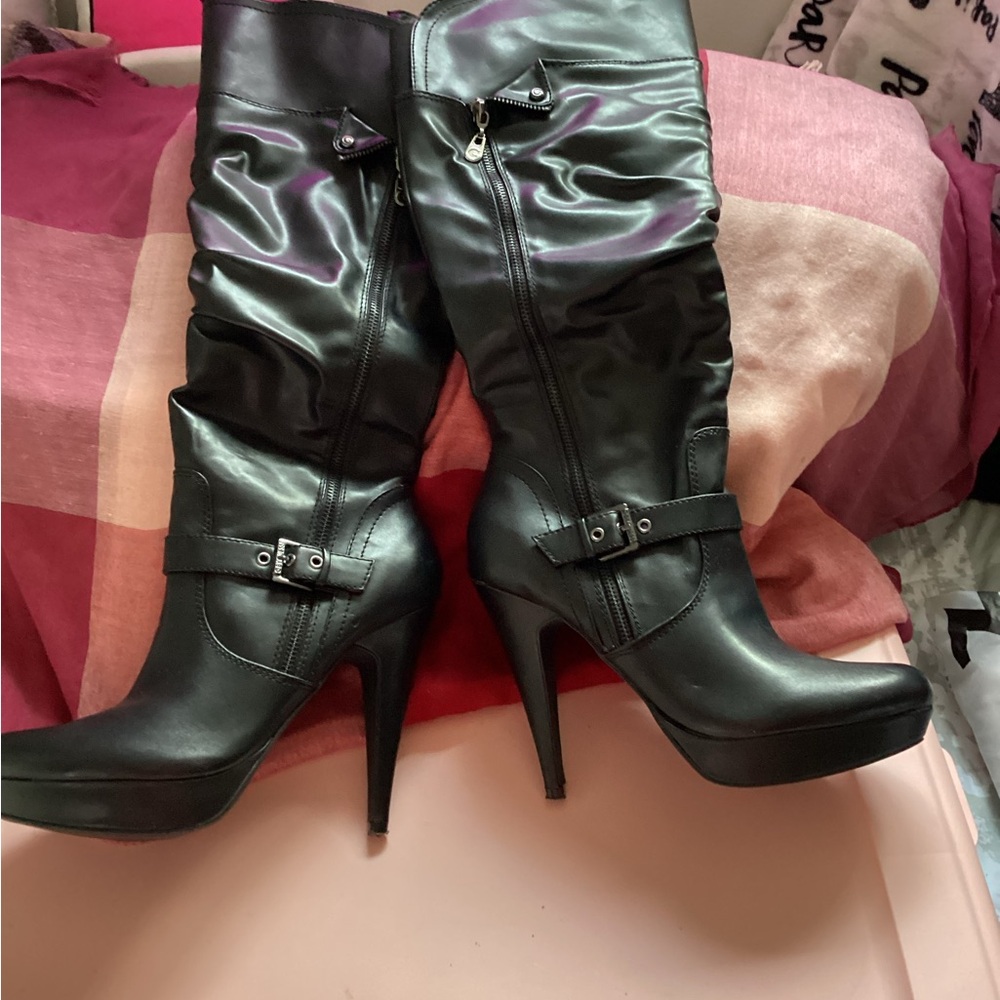 Women's Black High Heel Boots